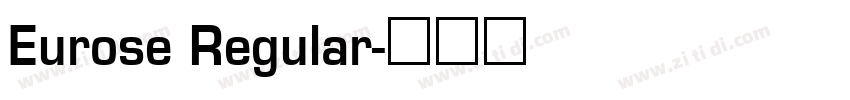 Eurose Regular字体转换